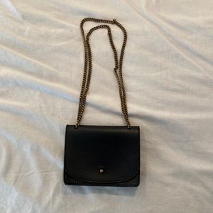 Madewell genuine black leather cross body bag